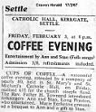 Coffee Evening - Feb 1967